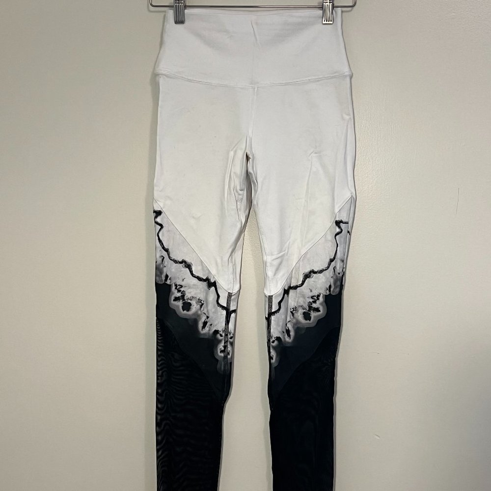 Alo Yoga Vapor high-waisted white/black mesh legging XS